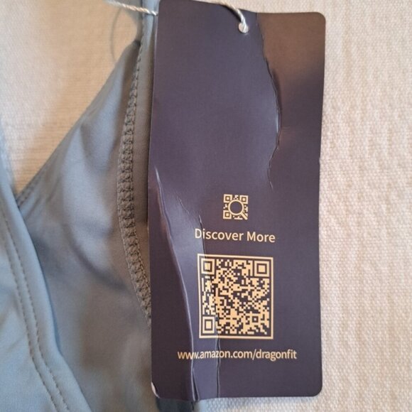 Dragon Fit women's size Small gray sports style bra, NWT - Picture 3 of 13